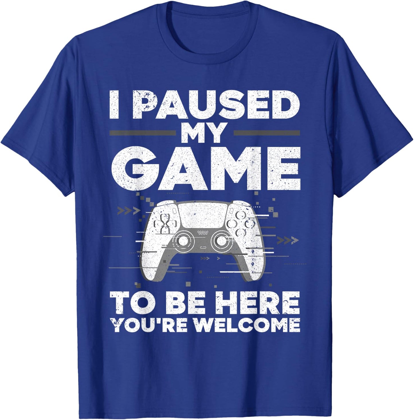 Cool Video Gamer Boys Kids Game Paused Gaming Gamers T-Shirt - T-Shirt | Royal