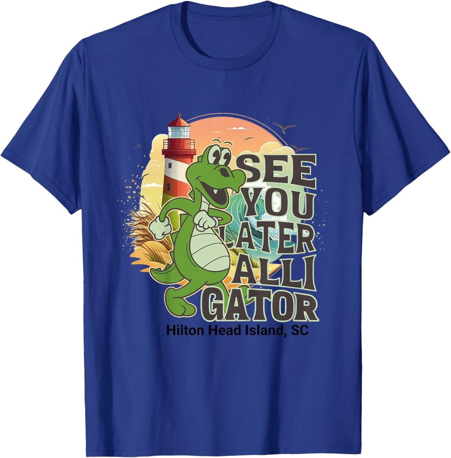 Kids Hilton Head Island South Carolina See You Later Alligator T-Shirt - T-Shirt | Royal