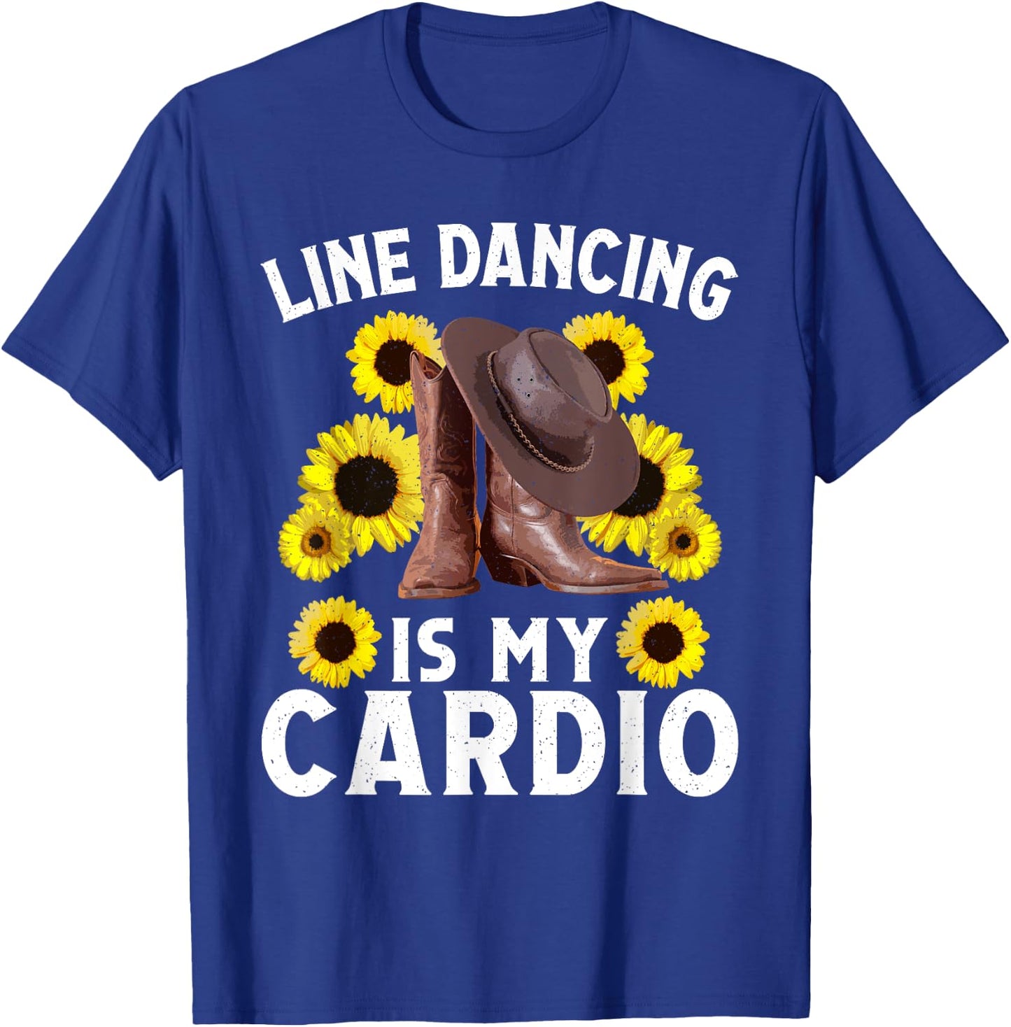 Line Dancing Art Men Country Dancing Rodeo Dancer T-Shirt - T-Shirt | Royal