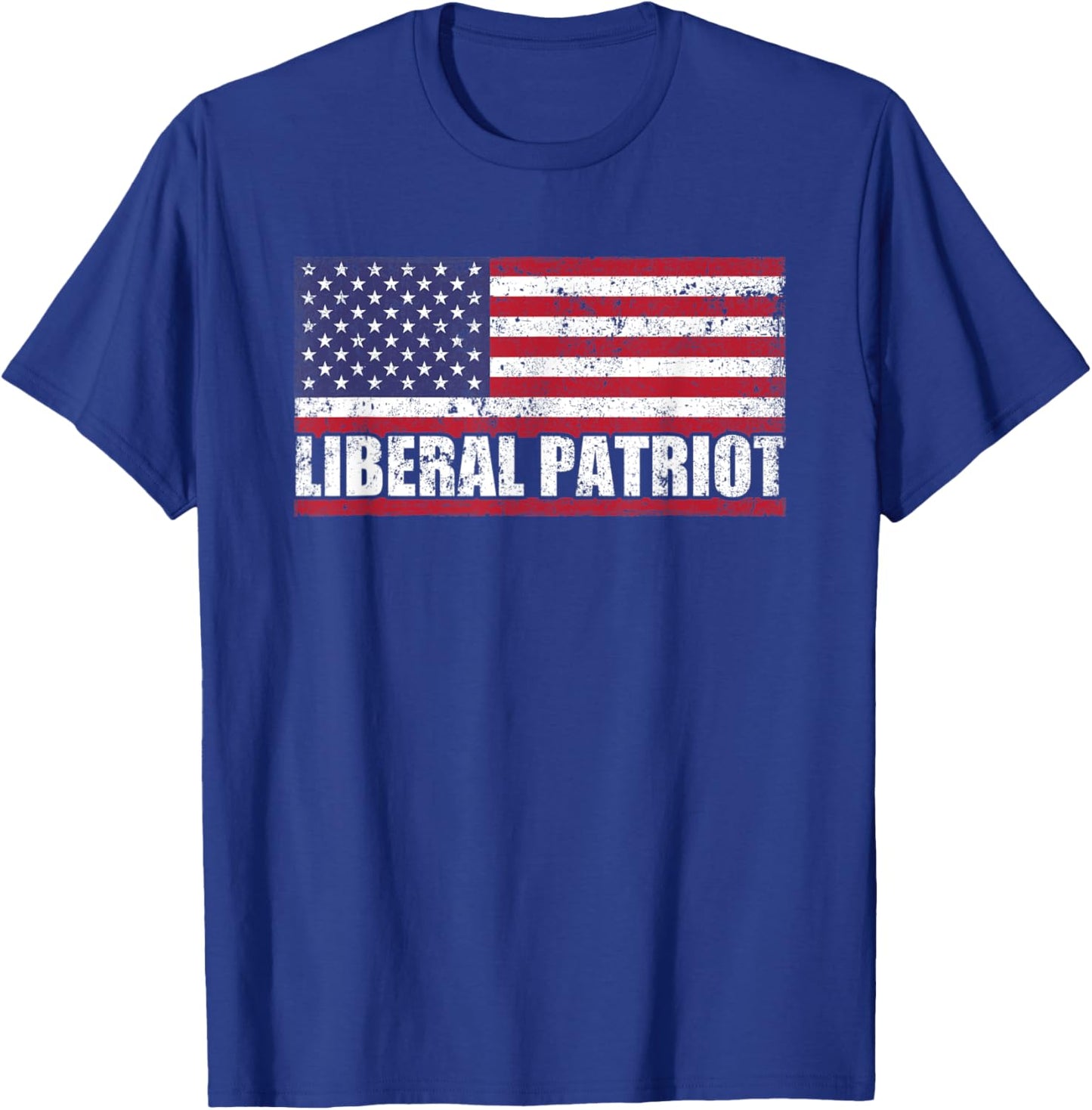 Liberal Patriot USA Flag Patriotic Proud American Men T-Shirt - T-Shirt | Royal