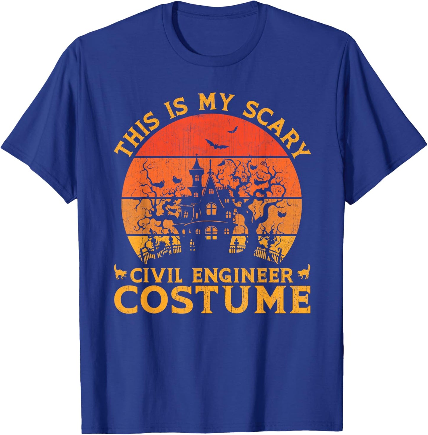 Civil Engineer Matching This is My Scary Halloween Costume T-Shirt - T-Shirt | Royal