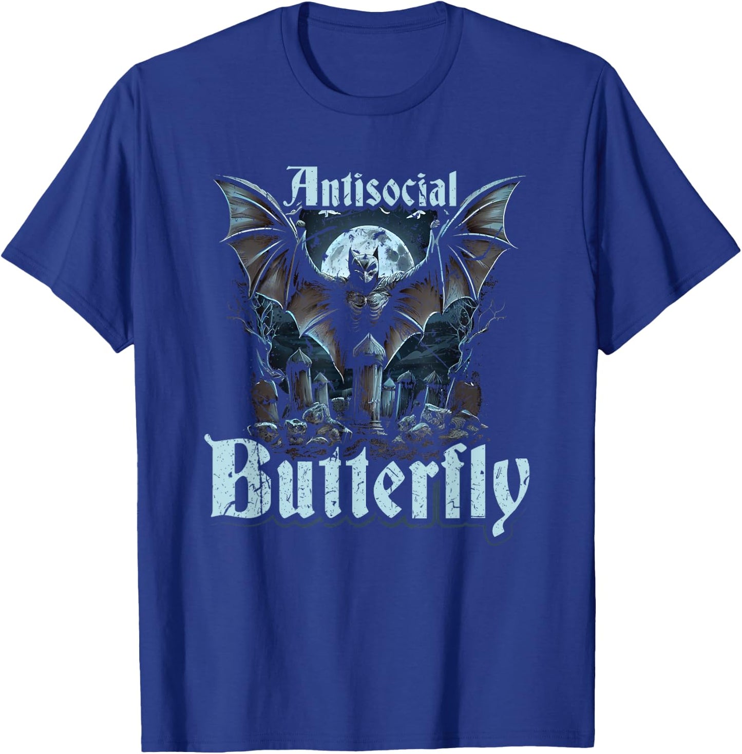 Antisocial Butterfly, Gothic Subculture Emo Bat Goth T-Shirt - T-Shirt | Royal