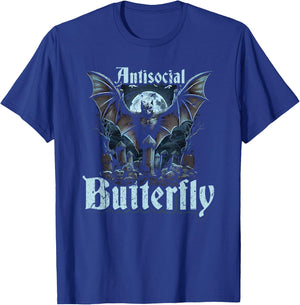 Antisocial Butterfly, Gothic Subculture Emo Bat Goth T-Shirt - T-Shirt | Royal