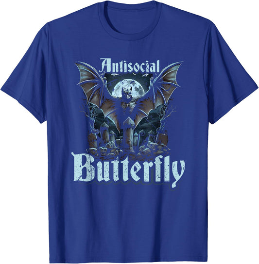 Antisocial Butterfly, Gothic Subculture Emo Bat Goth T-Shirt - T-Shirt | Royal