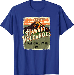 Vintage Hawaii Volcanoes National Park USA Travel Souvenir T-Shirt - T-Shirt | Royal