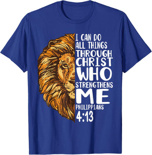 lion shirts with bible verses Philippians T-Shirt - T-Shirt | Royal
