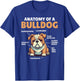 Cute Dogs Explanation Anatomy Of A Bulldog Men Women Girls Kids T-Shirt - T-Shirt | Royal