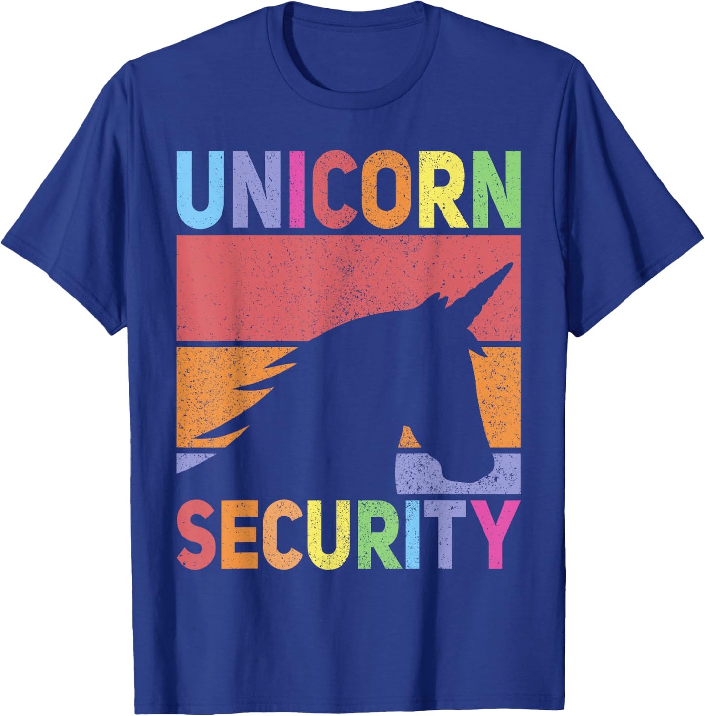 Unicorn Security Retro Unicorn Costume Men Women Unicorn T-Shirt - T-Shirt | Royal