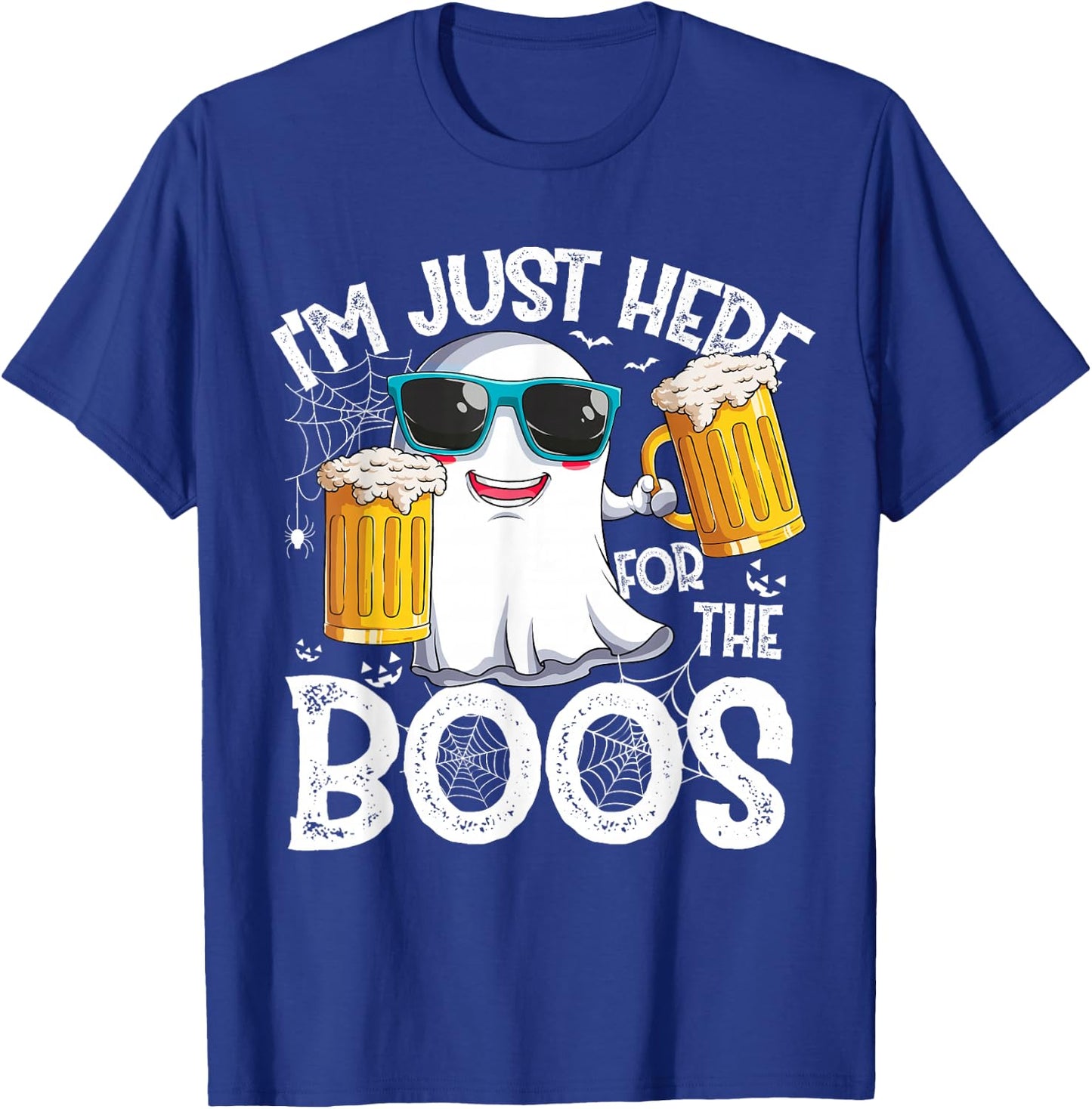 I'm Just Here For The Boos Funny Halloween Men Ghost T-Shirt - T-Shirt | Royal