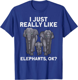 Cute Elephant Women Kids Land Animal Elephant Lover T-Shirt - T-Shirt | Royal
