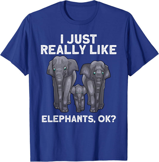 Cute Elephant Women Kids Land Animal Elephant Lover T-Shirt - T-Shirt | Royal