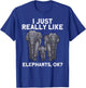 Cute Elephant Women Kids Land Animal Elephant Lover T-Shirt - T-Shirt | Royal