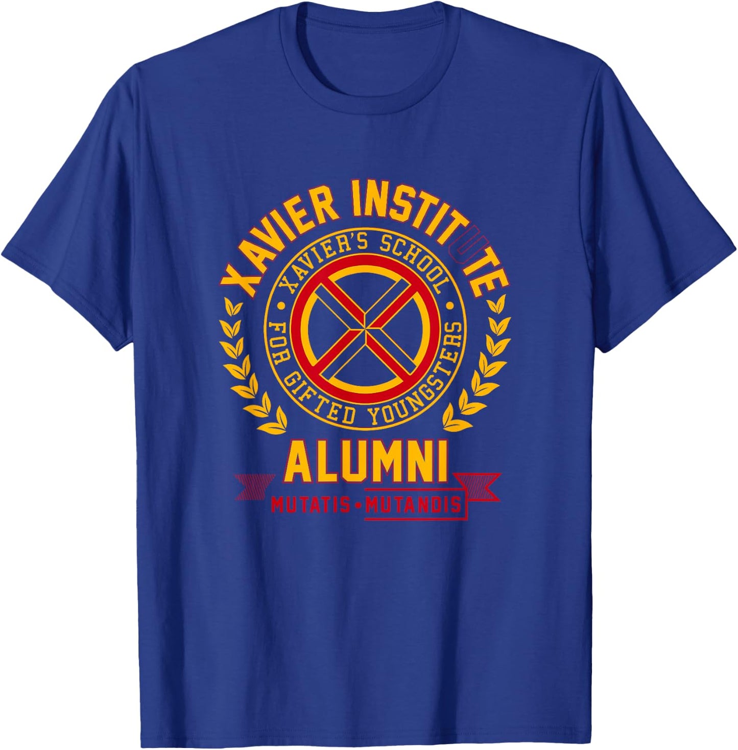 Marvel X-Men Xavier Institute Alumni Mutatis Mutandis T-Shirt - T-Shirt | Royal