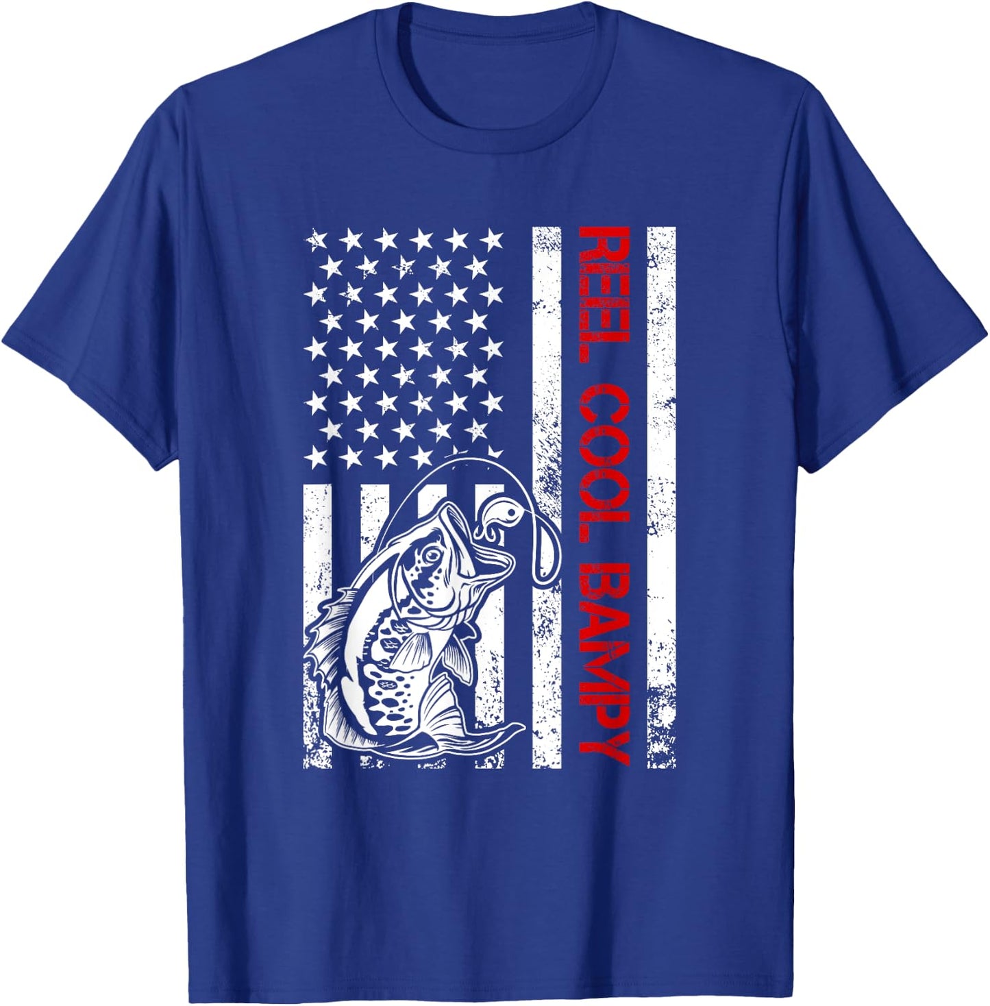 Reel Cool Bampy Fishing Funny Grandpa Father's Day T-Shirt - T-Shirt | Royal