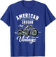 Vintage Retro Old Biker American Motorcycle Indian Motocross T-Shirt - T-Shirt | Royal