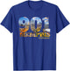 Area Code 901 Memphis Tennessee Skyline Art Tennesseean Town T-Shirt - T-Shirt | Royal