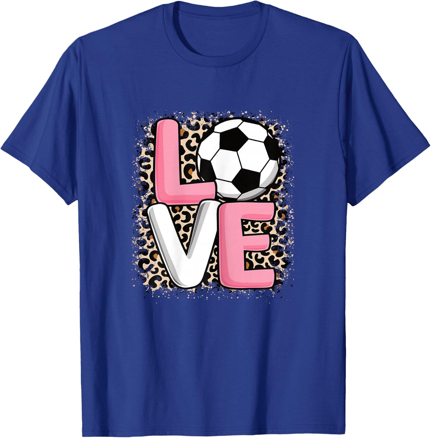 Love Soccer Women Girls Cute Soccer Player T-Shirt - T-Shirt | Royal