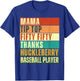 Mama Tip-Top Fifty Fifty Thanks Huckleberry Baseball Player T-Shirt - T-Shirt | Royal
