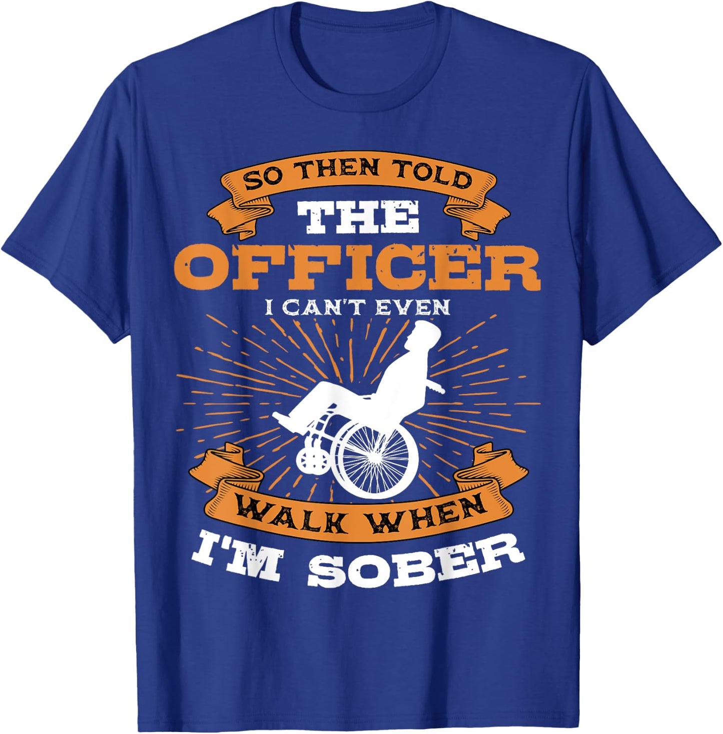 Paraplegic Disabled Person Paraplegia Wheelchair Paraparesis T-Shirt - T-Shirt | Royal