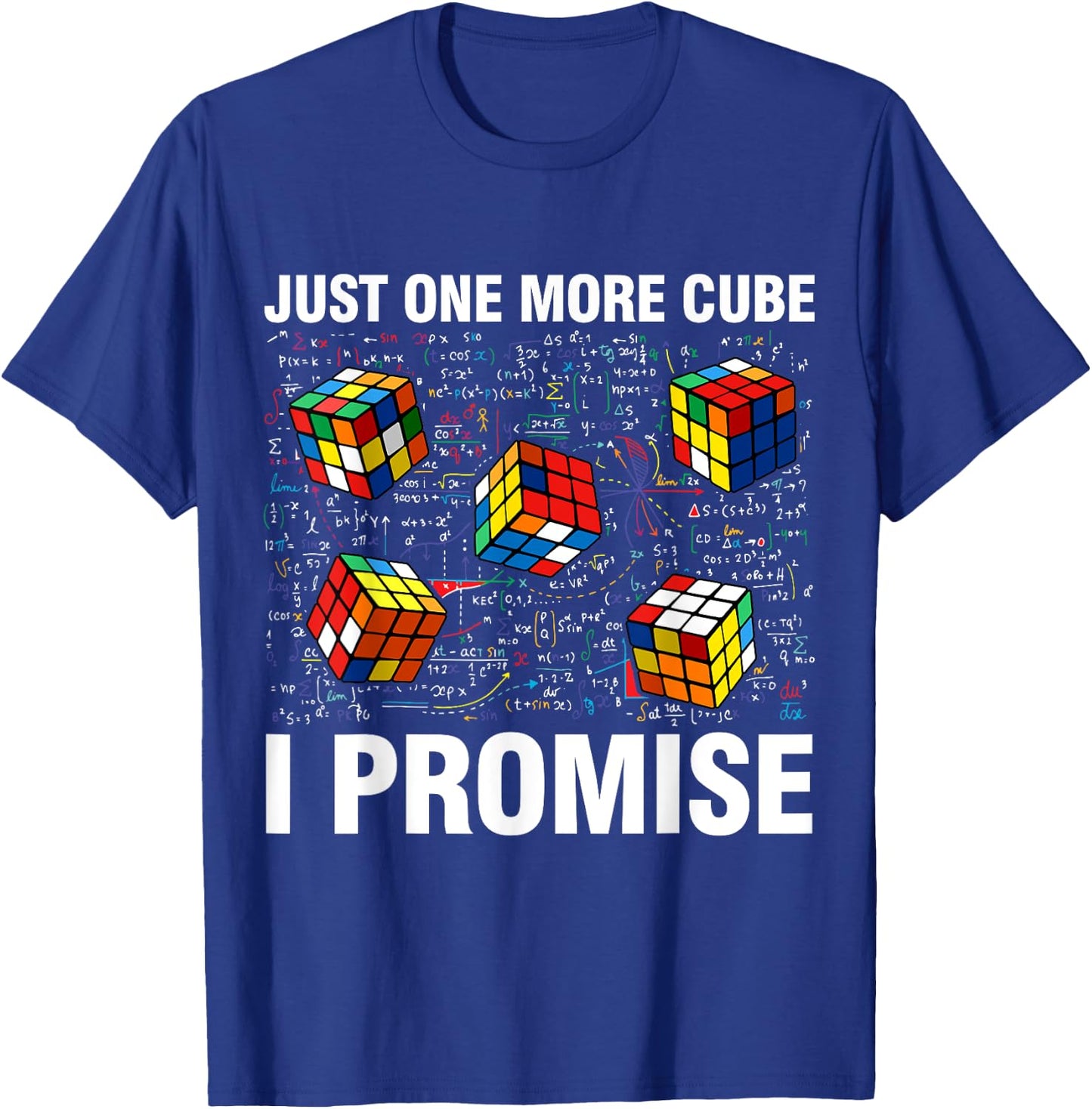 I'm Just Here to Solve Cubes Funny Math Lover Speed Cubing T-Shirt - T-Shirt | Royal