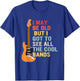 I May Be Old But I Got To See All The Cool Bands Guitar T-Shirt - T-Shirt | Royal
