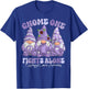 Esophageal Cancer Awareness Month Periwinkle Ribbon Gnomies T-Shirt - T-Shirt | Royal