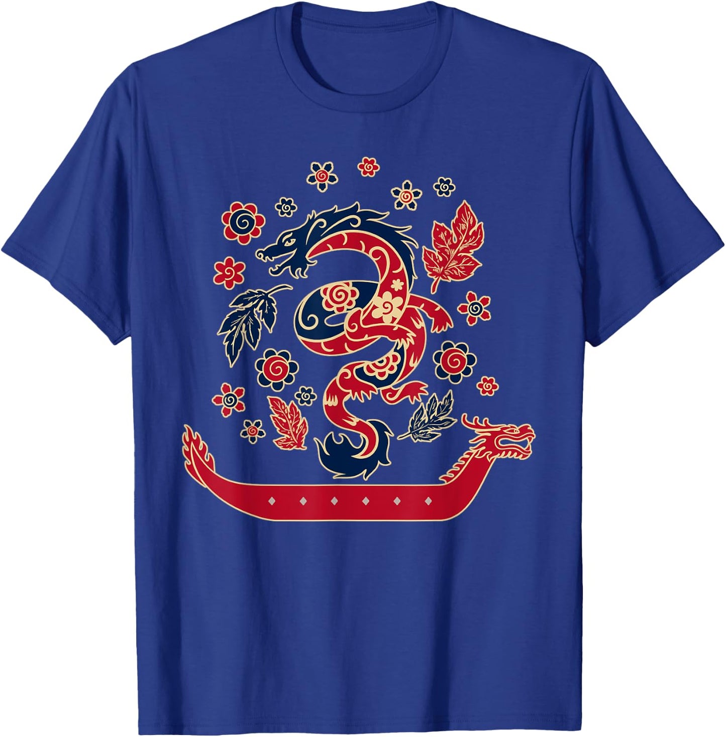 Dragon Boat Racing Retro Look T-Shirt - T-Shirt | Royal