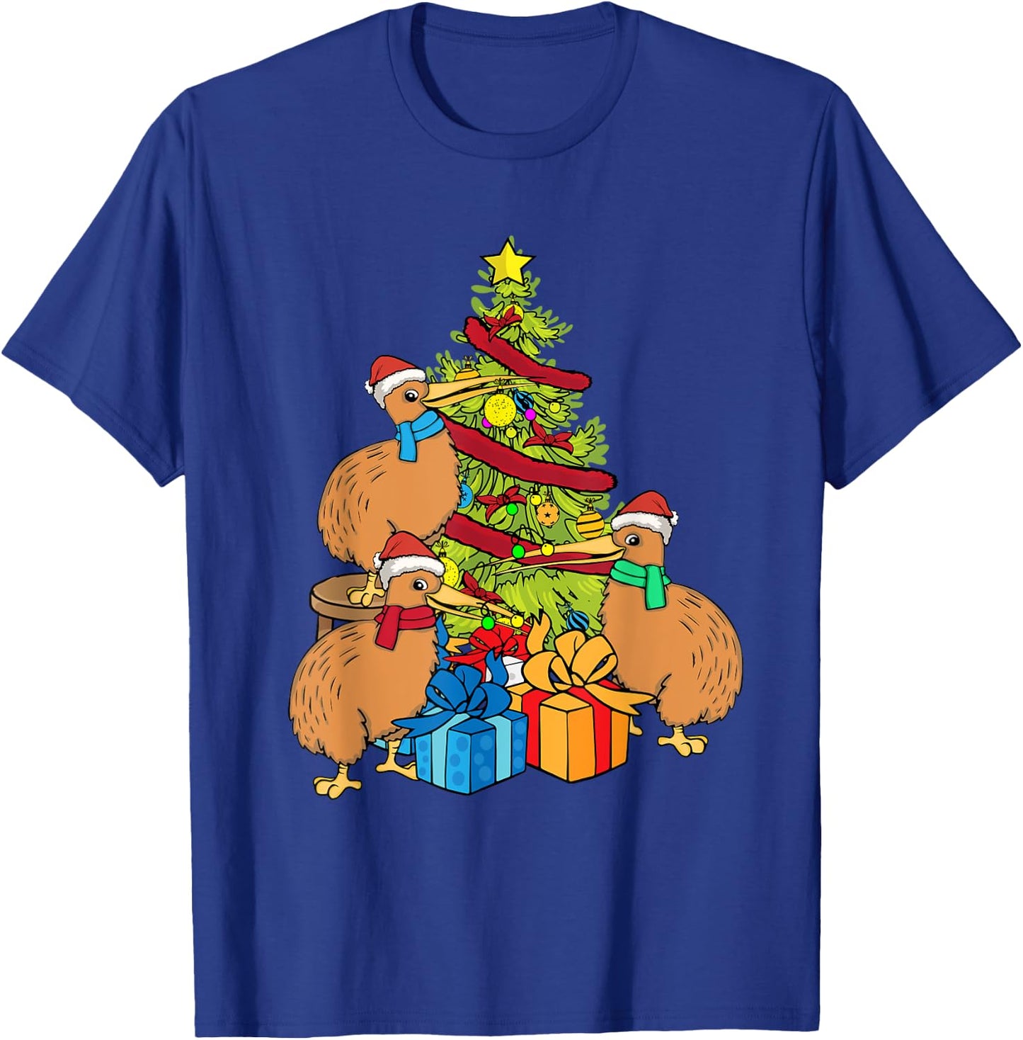 Kiwi Bird Lover Kids Christmas Tree New Zealand Kiwi T-Shirt - T-Shirt | Royal