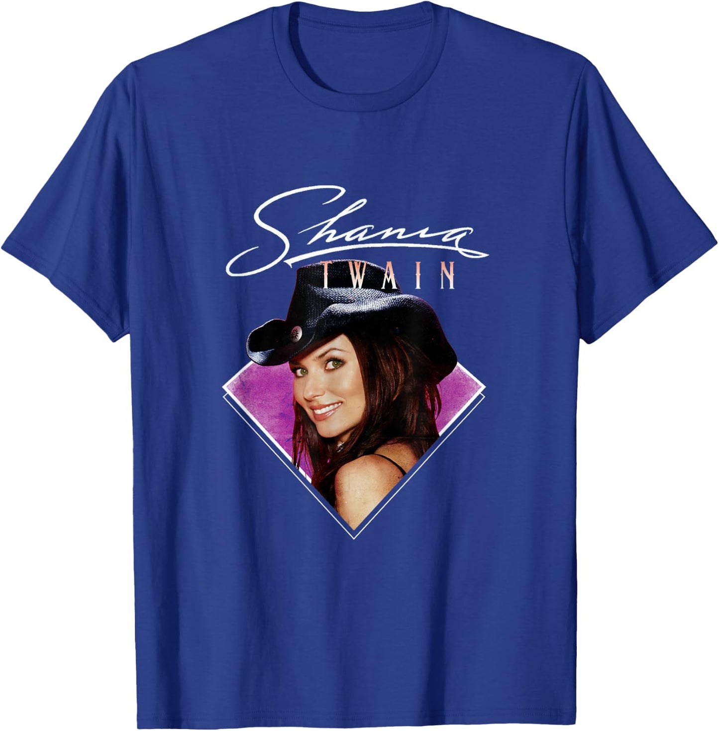 Official Shania Twain Purple Photo White Text T-Shirt - T-Shirt | Royal