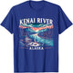Kenai River Alaska AK Salmon Fishing Camping Hiking Retro T-Shirt - T-Shirt | Royal