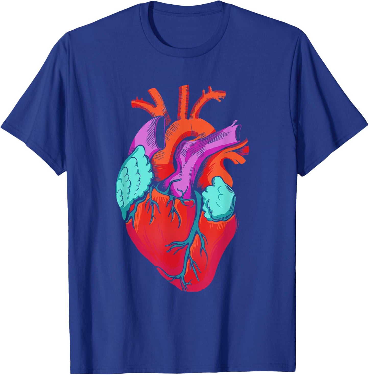 Anatomical Heart Vintage Heart Anatomy T-Shirt - T-Shirt | Royal