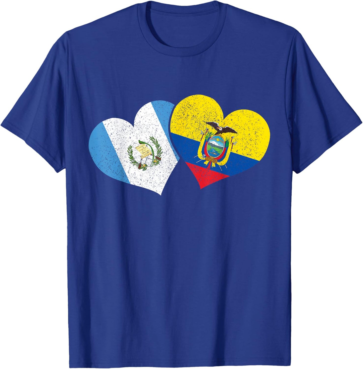 Guatemala Ecuador Ecuadorian Guatemalan Flag T-Shirt - T-Shirt | Royal