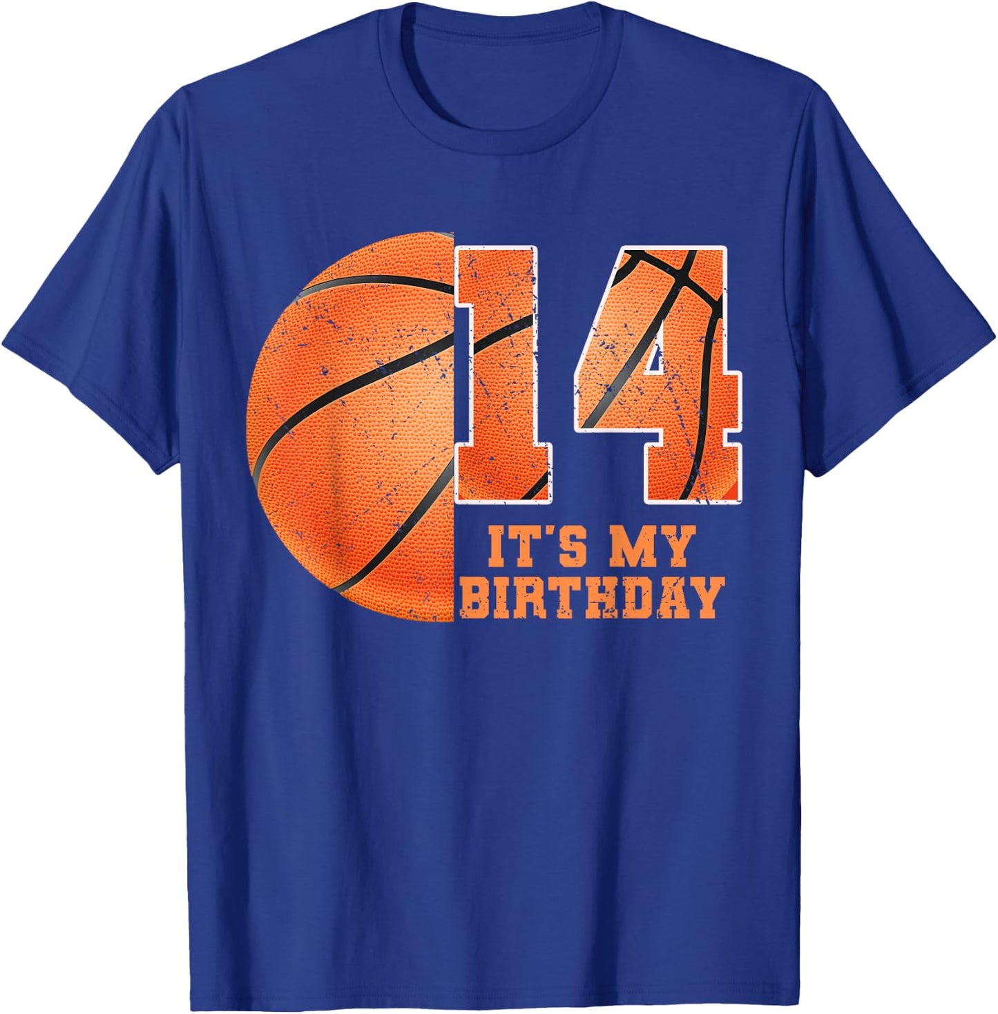 Birthday Boy 14 Basketball Its My 14th Birthday Boys T-Shirt - T-Shirt | Royal