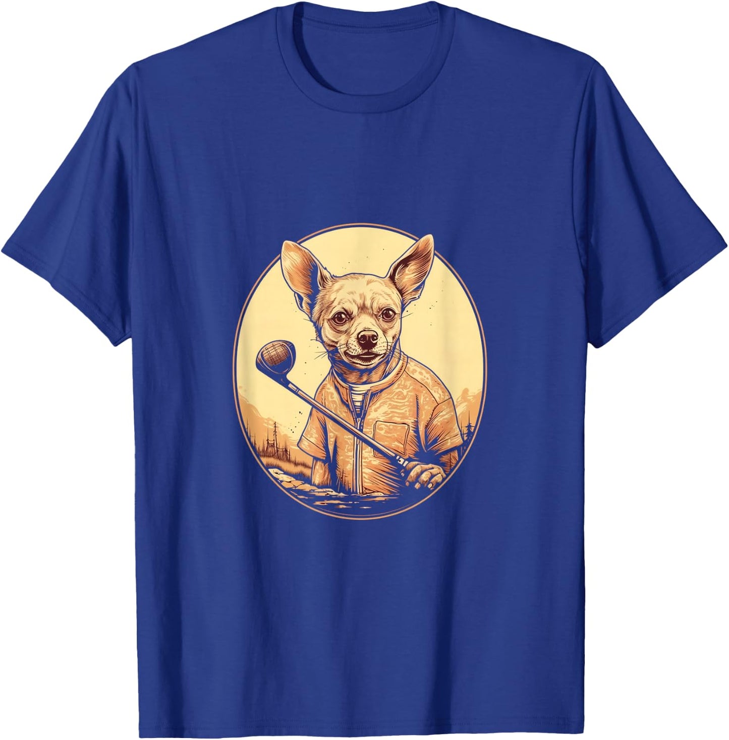 Golfer Chihuahua Golf Club Golf Player Dog Lover Golfing T-Shirt - T-Shirt | Royal