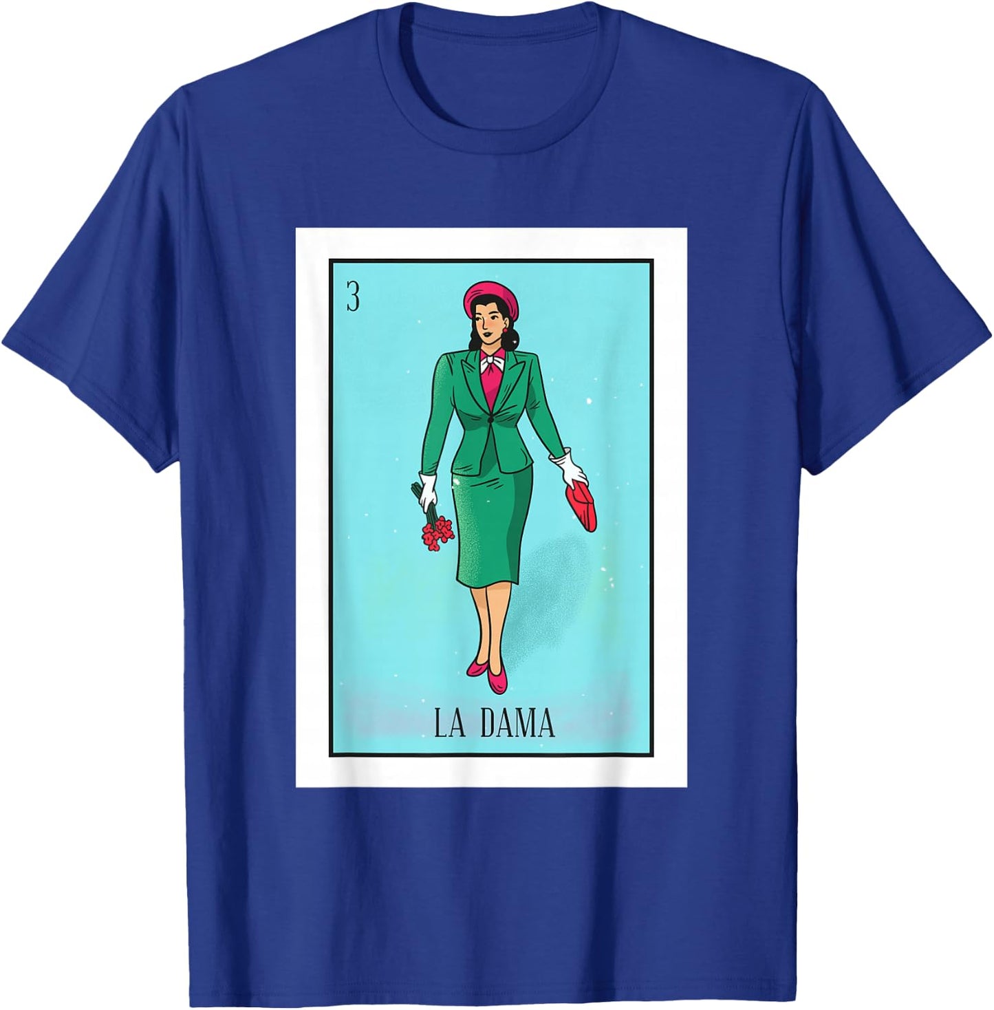 La Lady Lottery Gift La Donna Mexican Card Lottery T-Shirt - T-Shirt | Royal