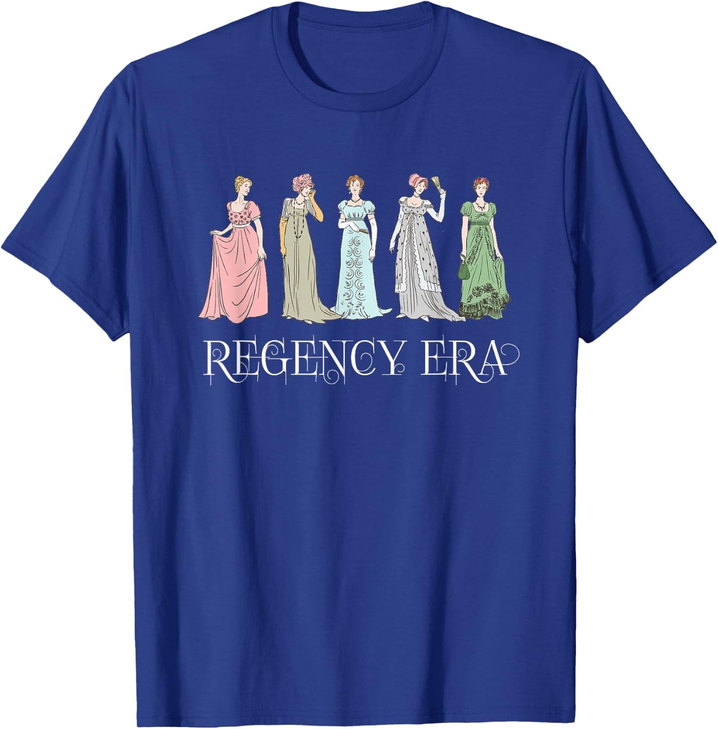 Jane Austen Book Club Vintage Regency Era Fashion Style T-Shirt - T-Shirt | Royal