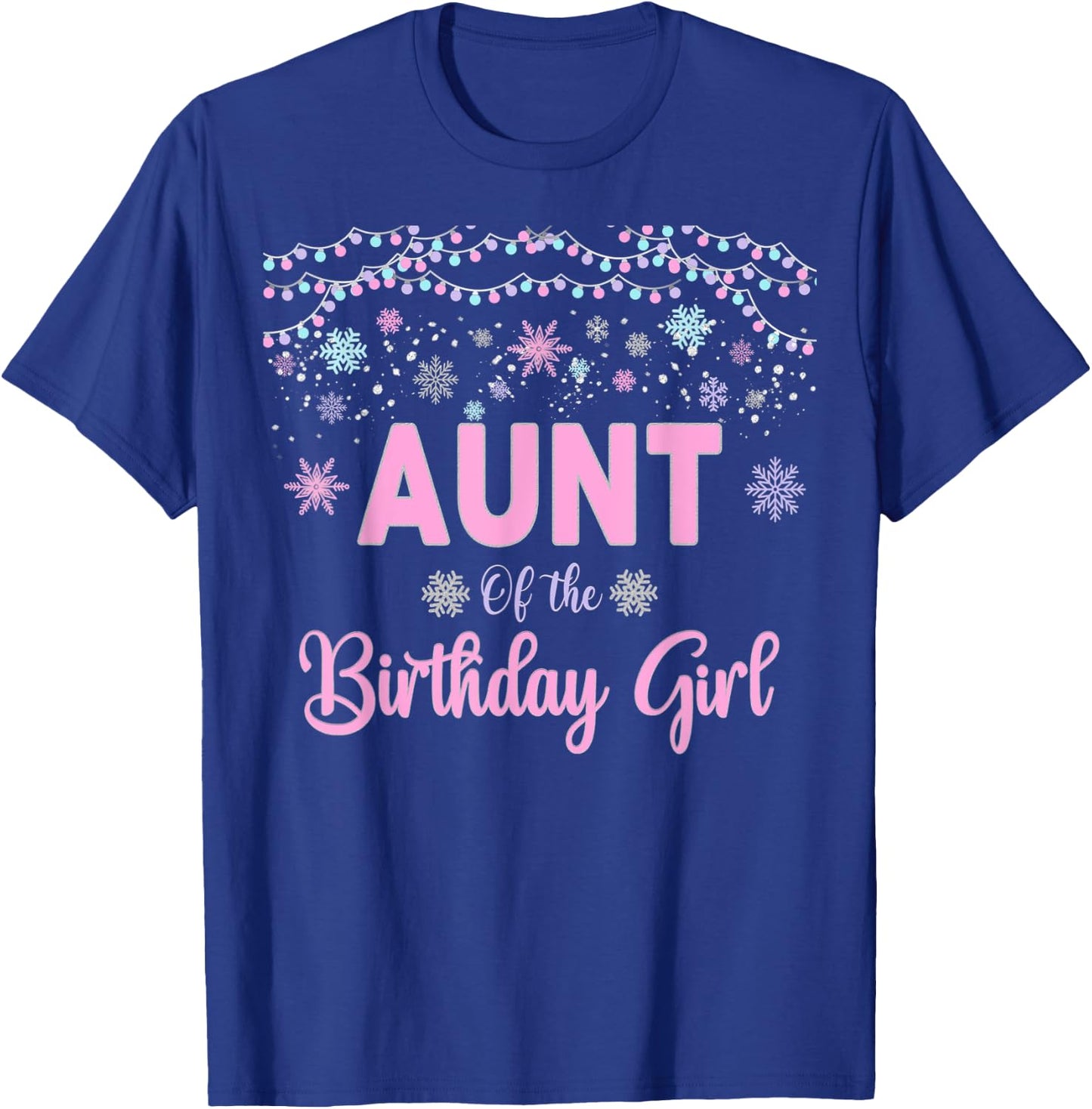 Winter One derland Party Theme Girls Outfit T-Shirt - T-Shirt | Royal