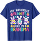 My Favorite Bunnies Call Me Grandma Shirt Happy Easter Day T-Shirt - T-Shirt | Royal