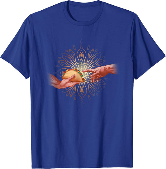 Taco Creation Funny Mexican Chicano Art T-Shirt - T-Shirt | Royal
