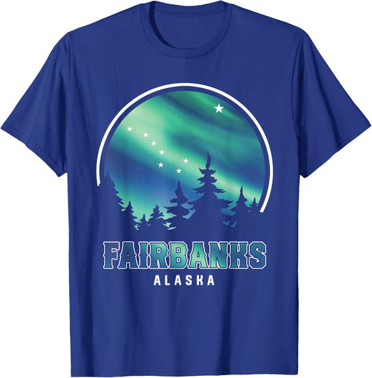 Northern Lights Viewing Vacation Fairbanks Alaska T-Shirt - T-Shirt | Royal