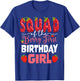 Squad of The Berry First Birthday of Girl Strawberry Team T-Shirt - T-Shirt | Royal