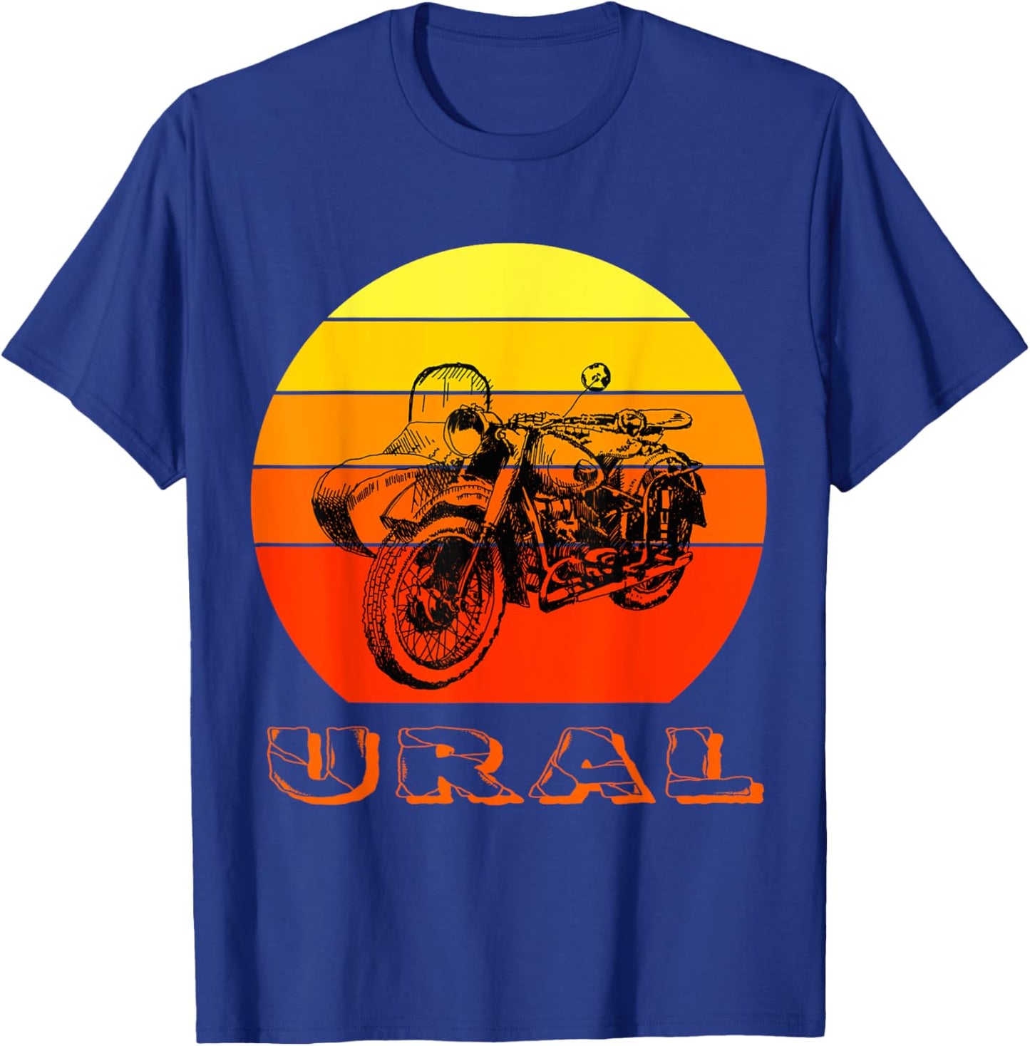Retro Motorcycle Ural - Vintage Sidecar Motorcycle T-Shirt - T-Shirt | Royal