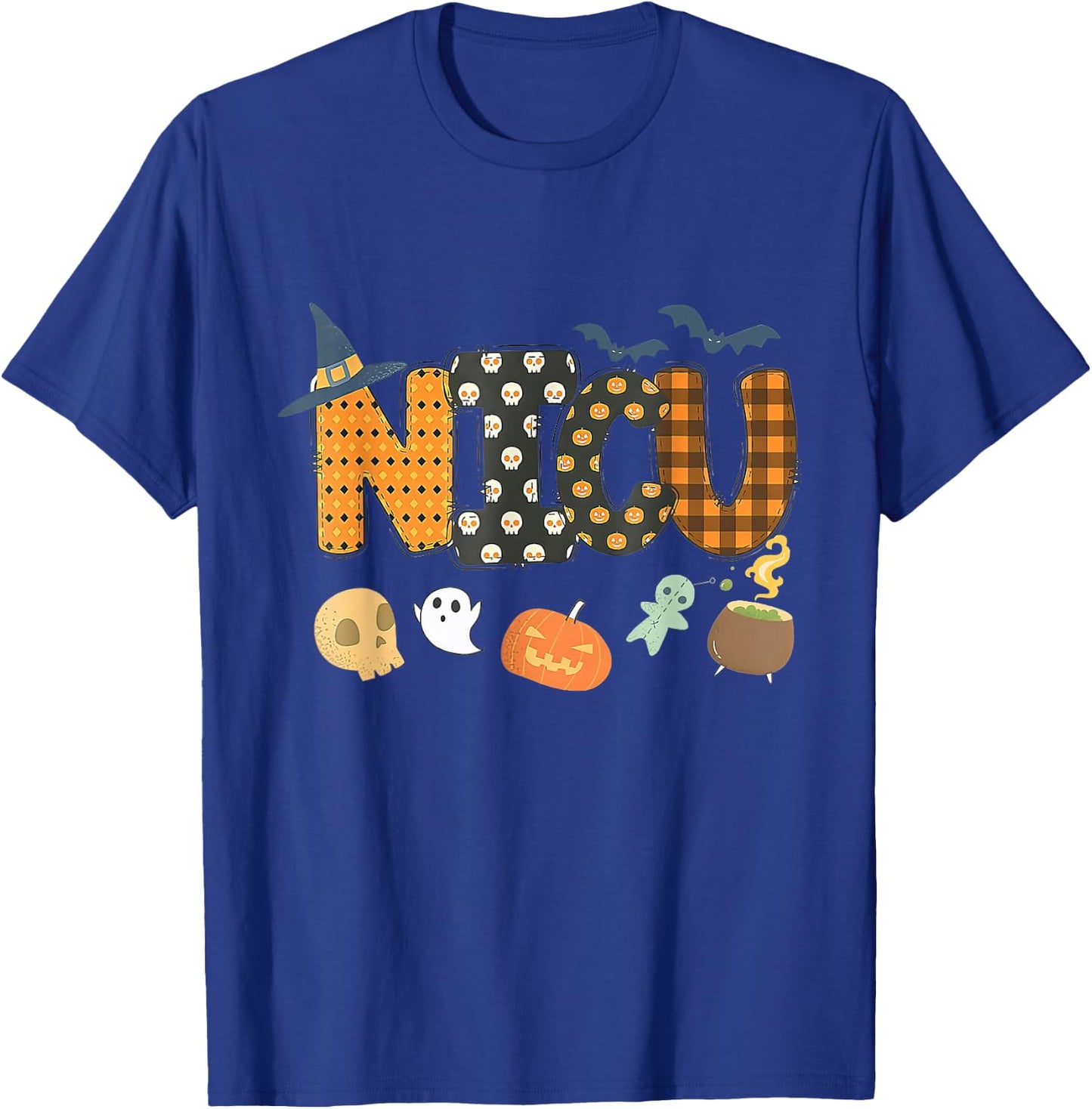 Halloween NICU crew nurse NICU Nurse staff group Neonat T-Shirt - T-Shirt | Royal
