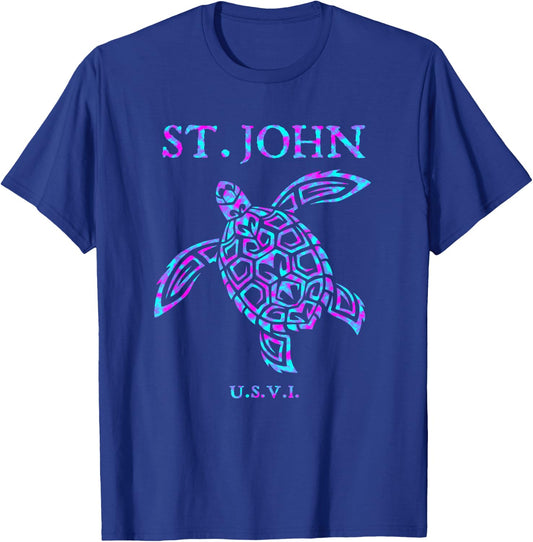 St John USVI Sea Turtle Boys Girls Toddler T-Shirt - T-Shirt | Royal