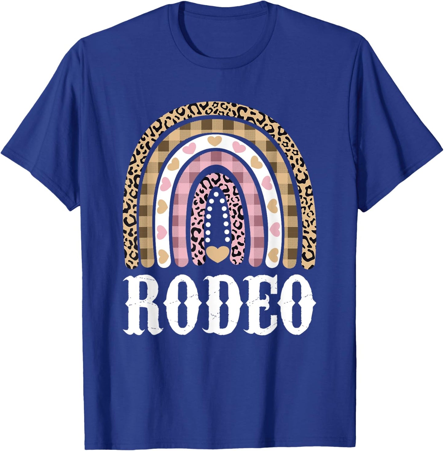 Cowgirl Outfit Women Cowboy Rainbow Leopard Western Rodeo T-Shirt - T-Shirt | Royal