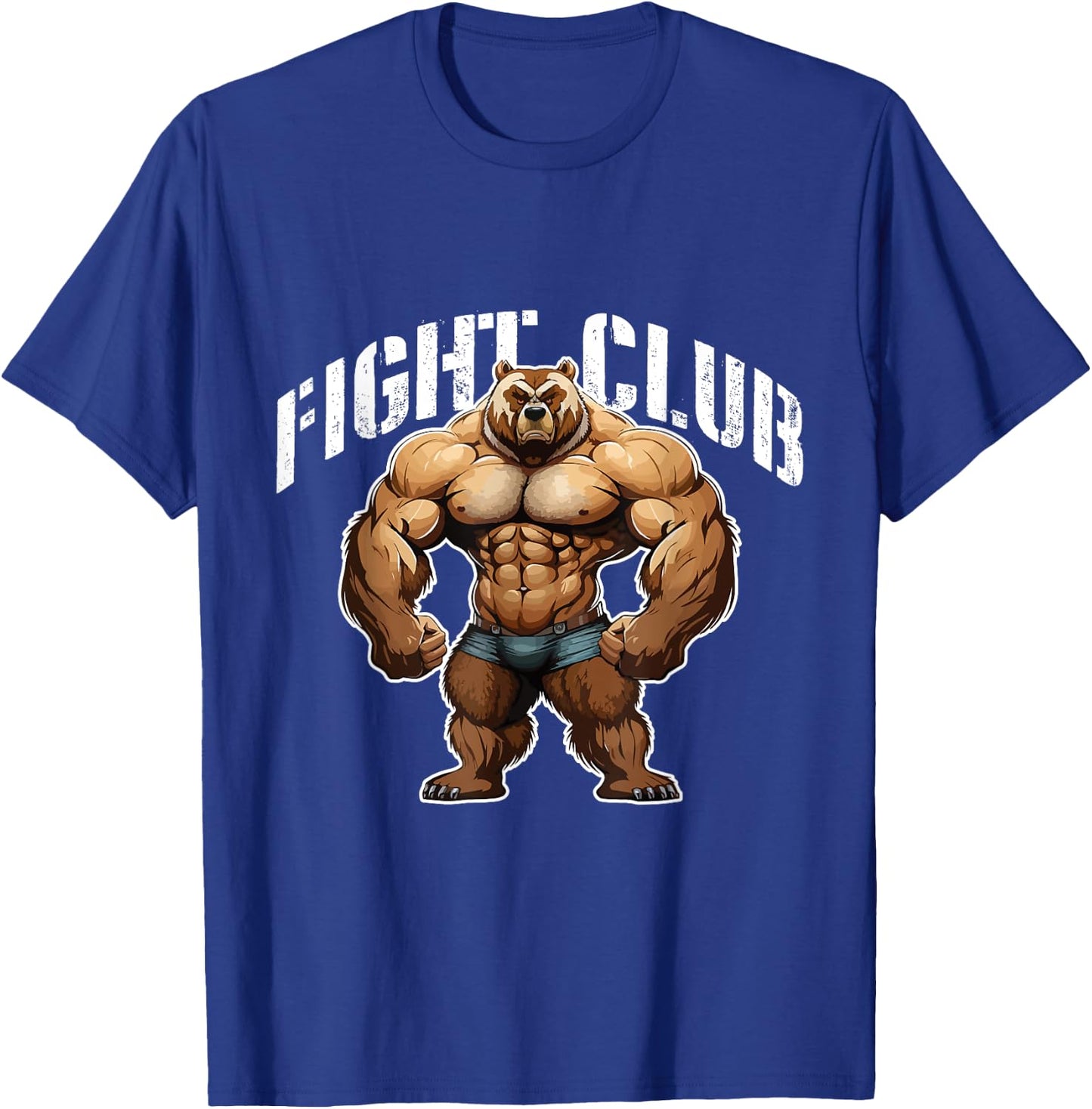 Bear Beast Muscles | Boxing Workout Gym MMA Fight Club T-Shirt - T-Shirt | Royal