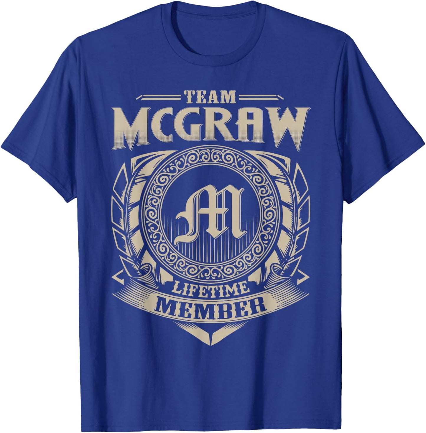 Team McGraw Lifetime Member Surname McGraw Family Vintage T-Shirt - T-Shirt | Royal