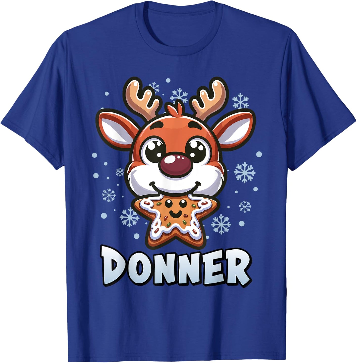 Santa’s Reindeer Donner Xmas Group Costume T-Shirt - T-Shirt | Royal