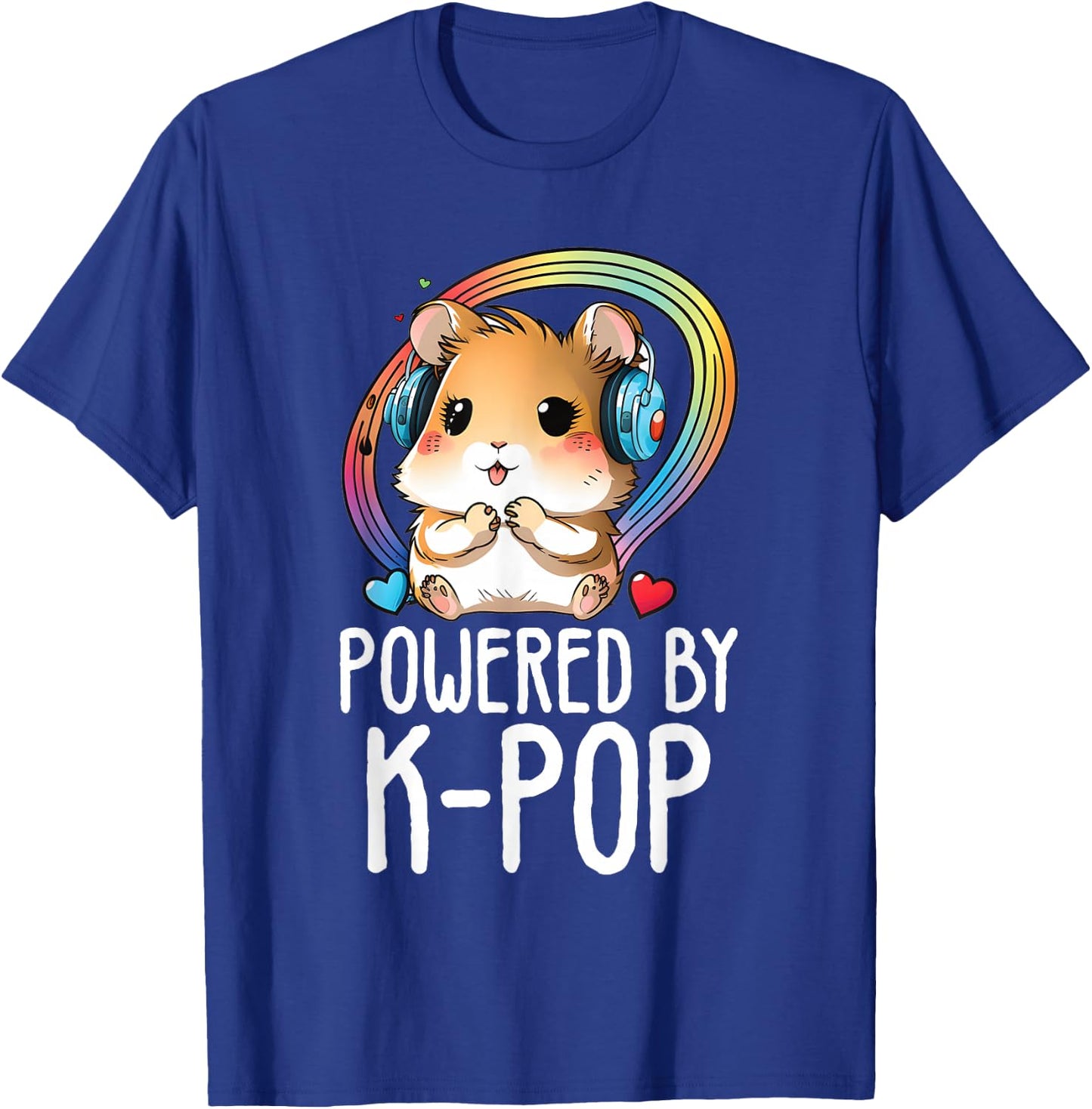 Powered By Kpop Hamster Merch K-pop Merchandise Fangirls T-Shirt - T-Shirt | Royal