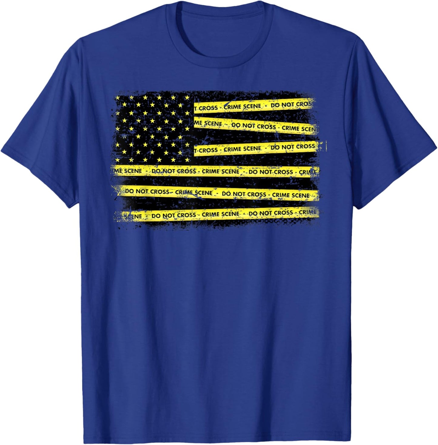 Crime Scene Investigation Tape Forensic Science CSI Police T-Shirt - T-Shirt | Royal
